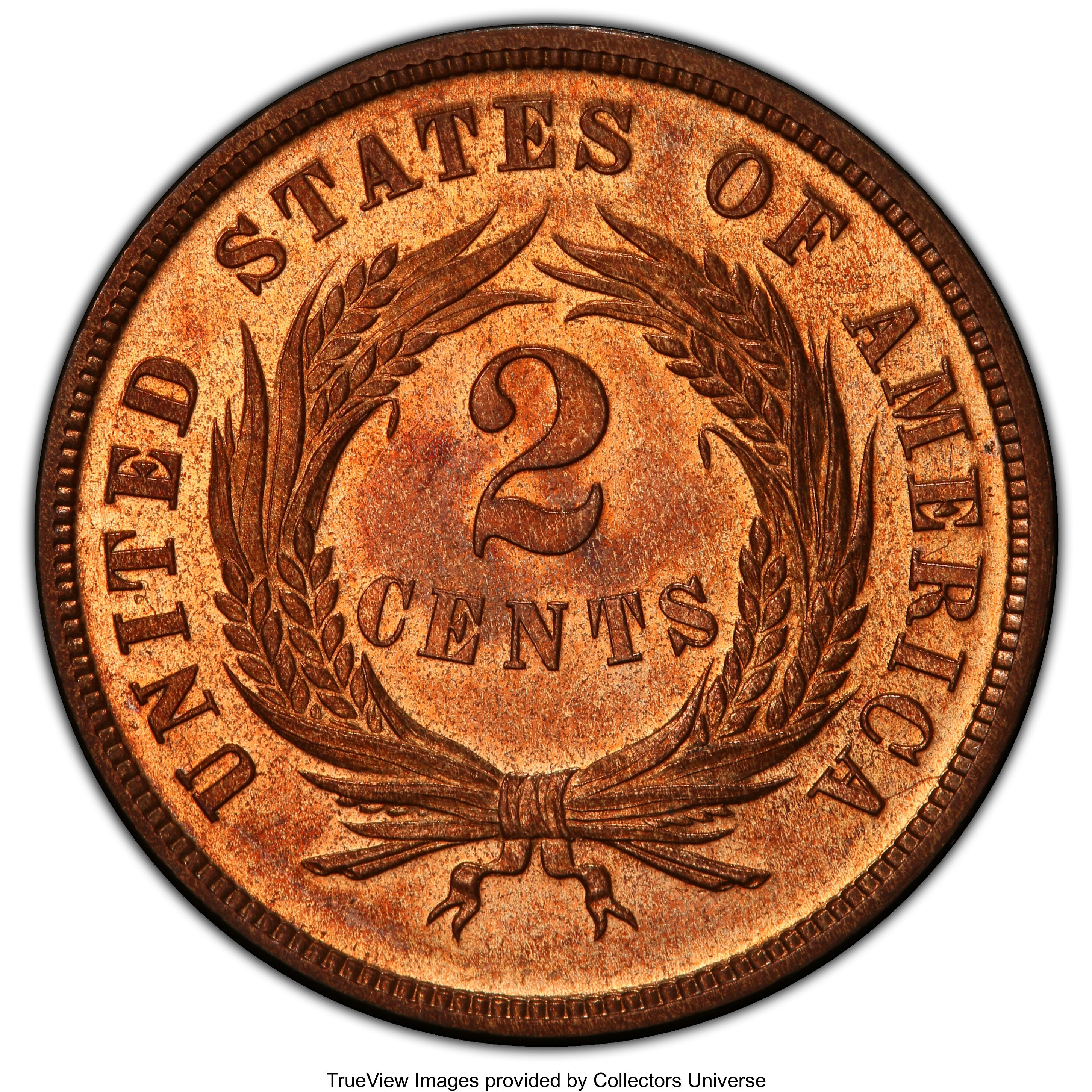 image for: 1871 2C PR64 Red PCGS. PCGS Population: (45/61 and 0/3+). NGC Census: (13/37 and 0/1+). CDN: $900 Whsle. Bid for NGC/PCGS P...