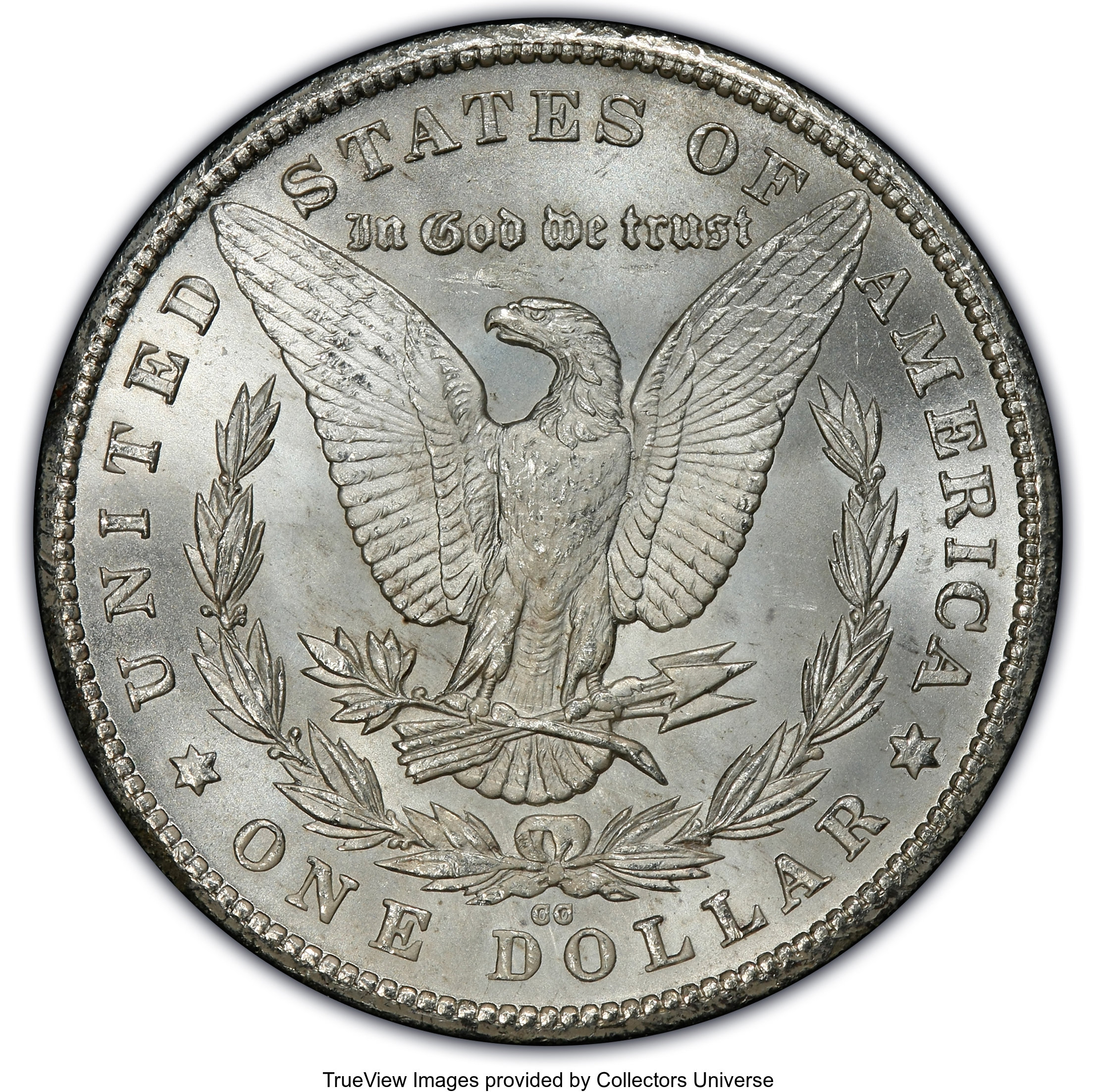 image for: 1880-CC $1 8 Over Low 7 MS64 PCGS. PCGS Population: (296/273). NGC Census: (0/0). MS64. ...