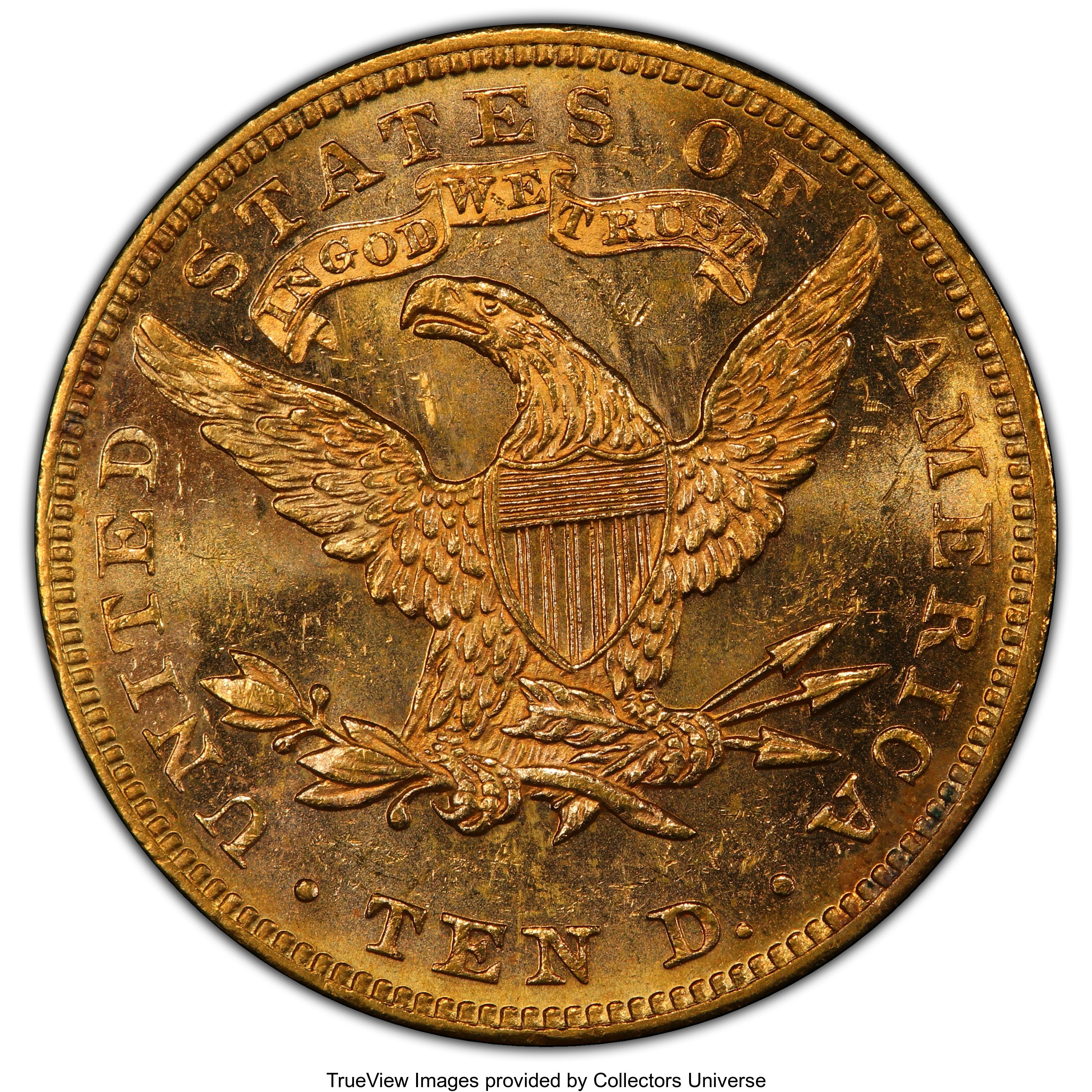 image for: 1891 $10 MS62+ PCGS. CAC. PCGS Population: (165/65 and 7/4+). NGC Census: (226/50 and 1/0+). CDN: $907.21.Whsle. Bid for NG...