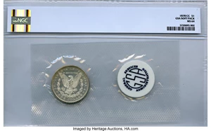 image for: 1878-CC $1 GSA Soft Pack MS64 NGC. NGC Census: (949/134). PCGS Population: (60/12). CDN: $850 Whsle. Bid for NGC/PCGS MS64...