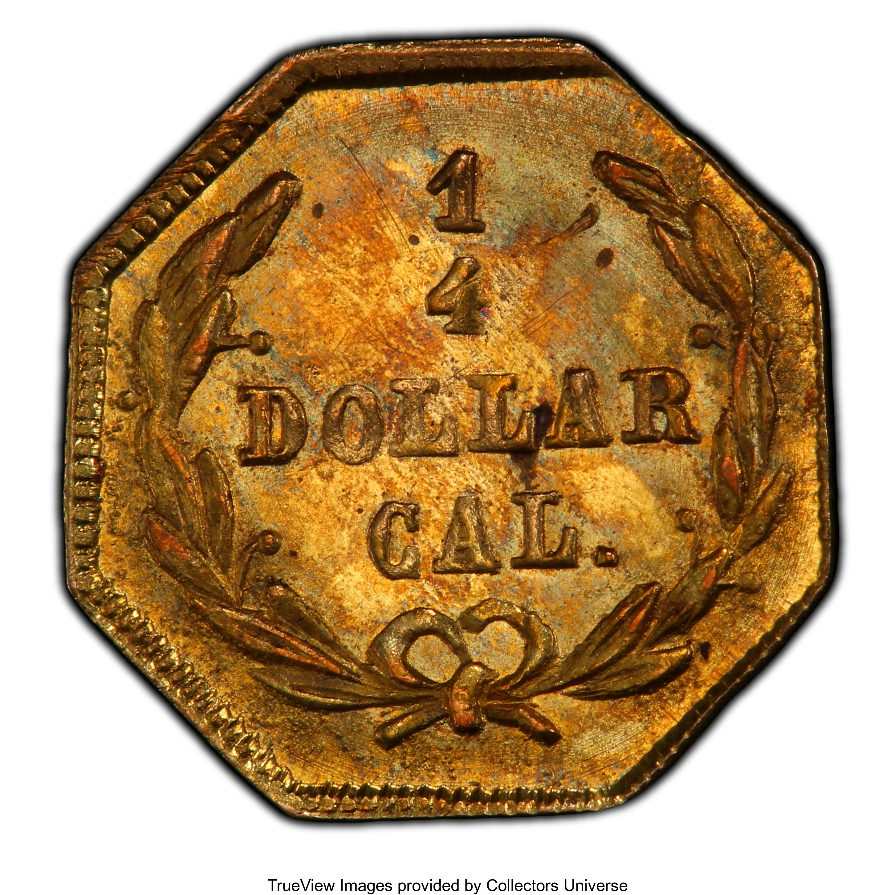 image for: 1873 25C Liberty Head Octagonal 25 Cents, BG-728, R.3, MS64+ PCGS. PCGS Population: (54/71). NGC Census: (17/34)....