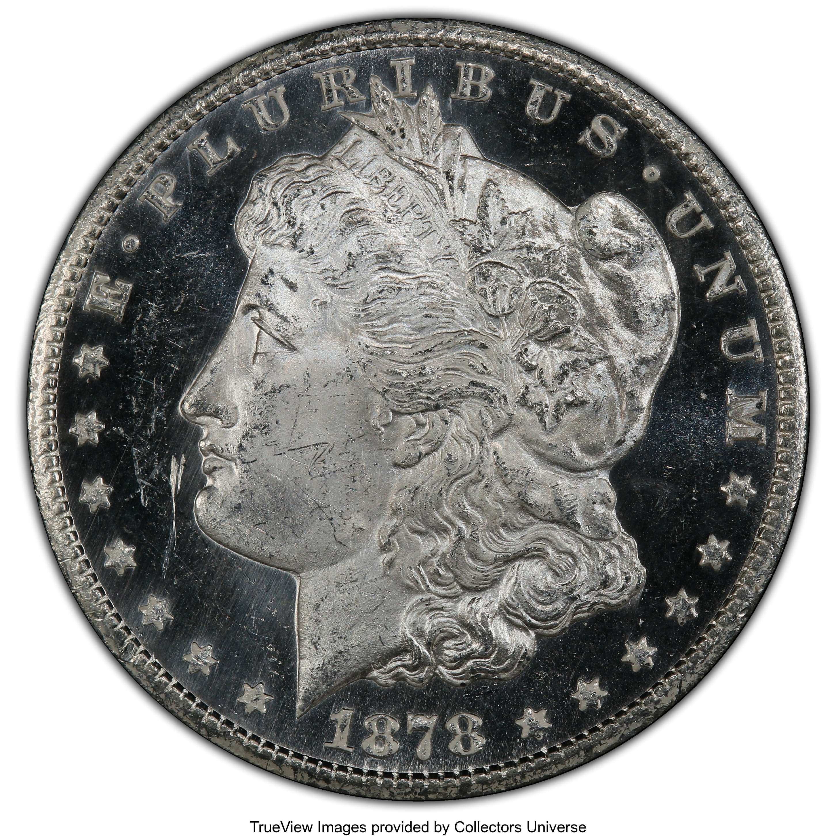 image for: 1878-CC $1 MS63 Deep Mirror Prooflike PCGS. CAC. PCGS Population: (162/162). NGC Census: (125/149). CDN: $1,325 Whsle. Bid ...