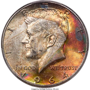 image for: 1964-D 50C MS66 PCGS. PCGS Population: (912/78). NGC Census: (636/24). CDN: $60 Whsle. Bid for NGC/PCGS MS66. Mintage 156,2...