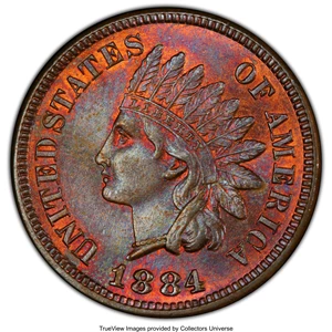 image for: 1884 1C MS65 Red and Brown PCGS. CAC. PCGS Population: (99/15 and 0/0+). NGC Census: (109/27 and 0/0+). CDN: $450 Whsle. Bi...