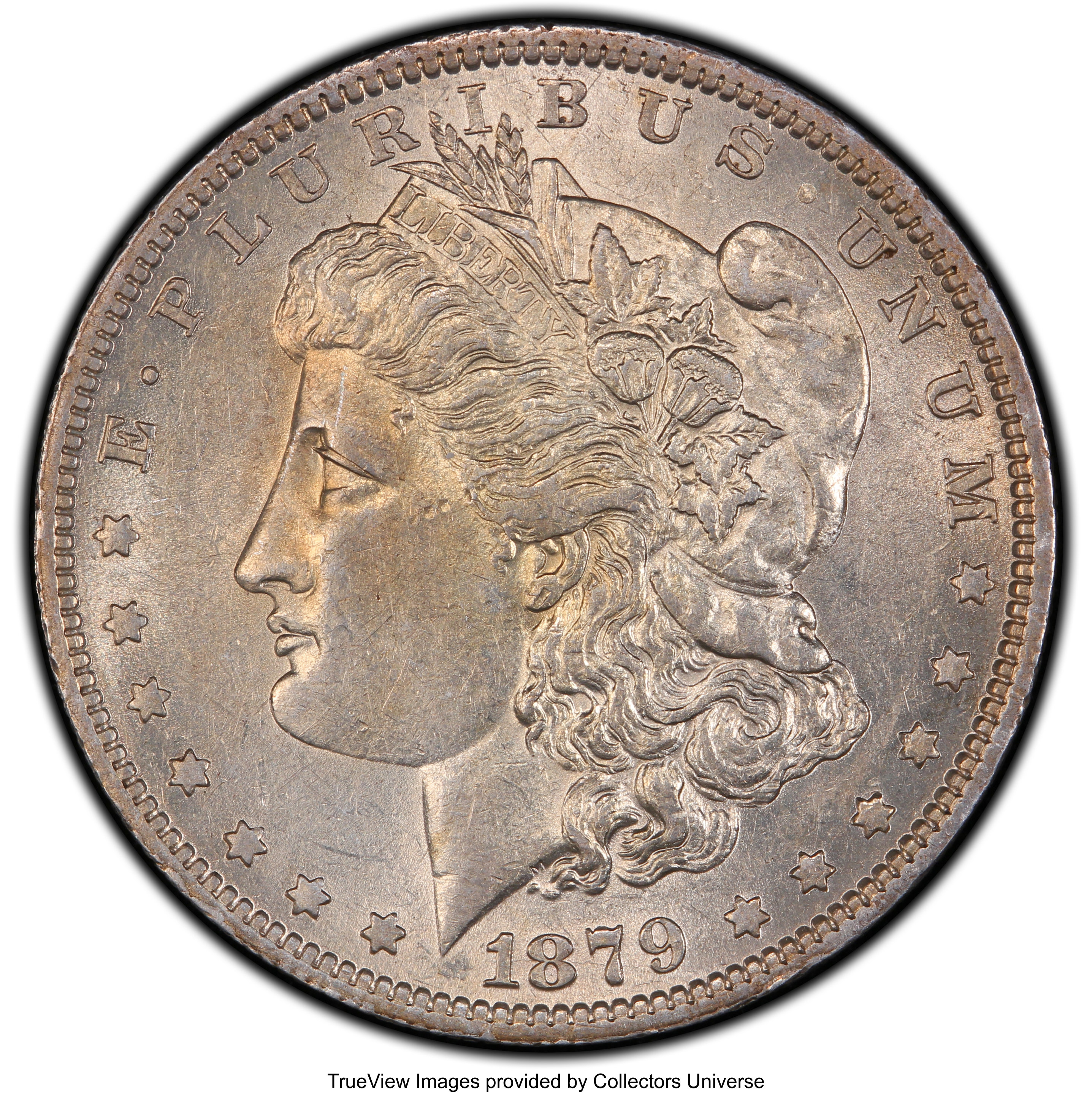 image for: 1879-O $1 O Over Horizontal O, VAM-28, AU53 PCGS.  A Top 100 Variety. PCGS Population: (8/11). NGC Census: (1/11). AU53....