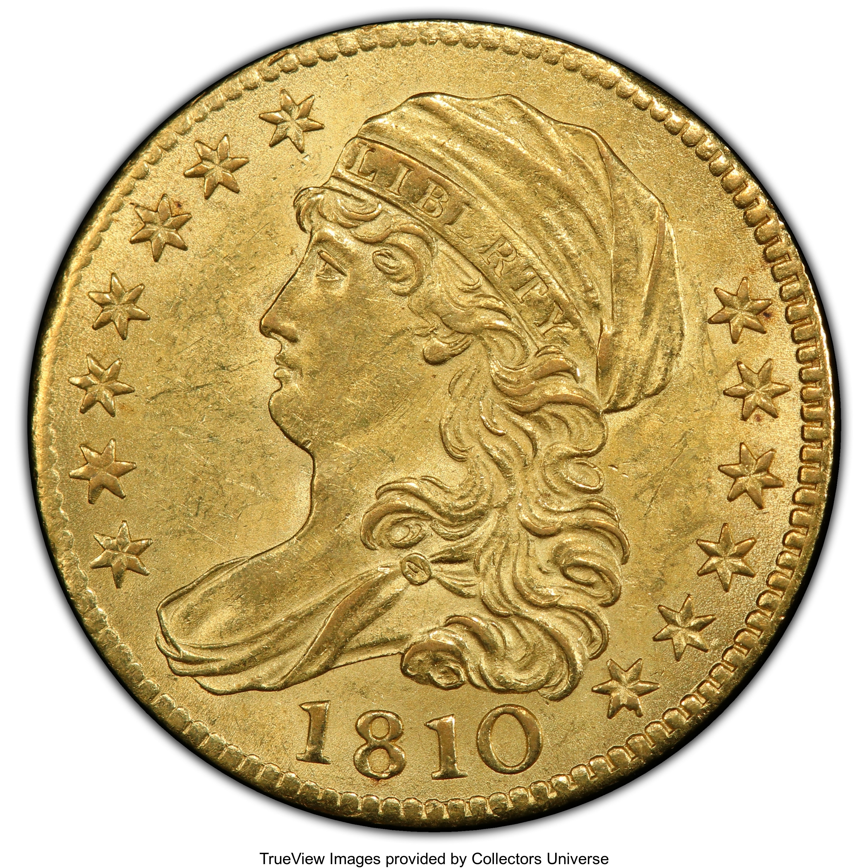 image for: 1810 $5 Large Date, Large 5, MS63 PCGS. PCGS Population: (48/40 and 3/1+). NGC Census: (29/29 and 2/1+). CDN: $19,500 Whsle...