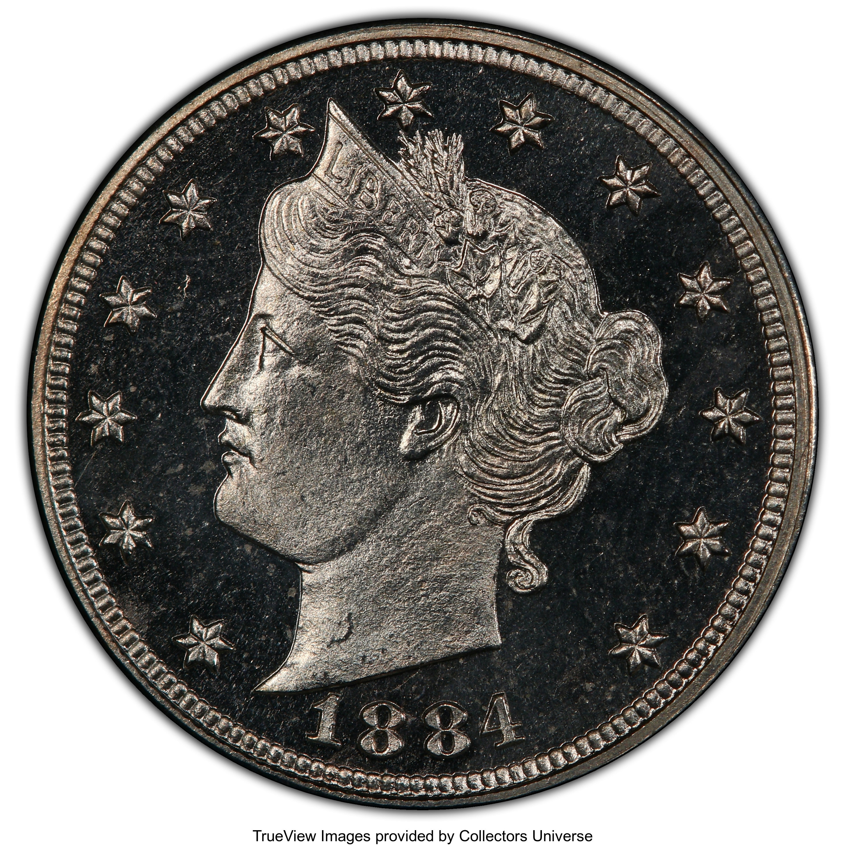 image for: 1884 5C PR66+ Cameo PCGS. PCGS Population: (58/13). NGC Census: (28/15). PR66....