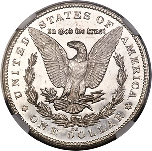 image for: 1879-CC $1 MS62 Prooflike NGC. The 1879-CC is the second-scarcest Carson City issue in the series, and Prooflike examples a...
