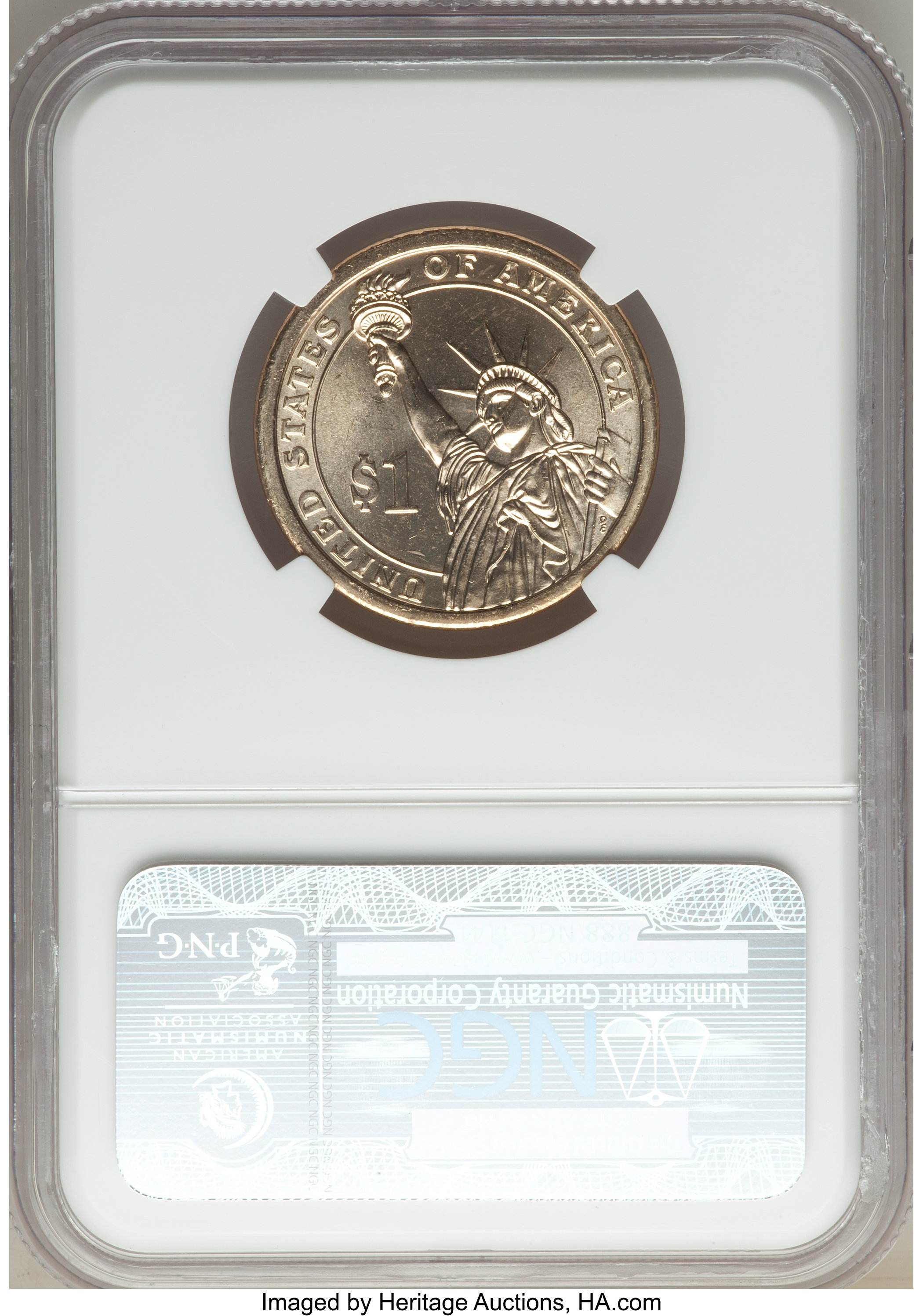 image for: 2009-P $1 Zachary Taylor,  Missing Edge Lettering, MS65 NGC. NGC Census: (0/0). PCGS Population: (7/36)....