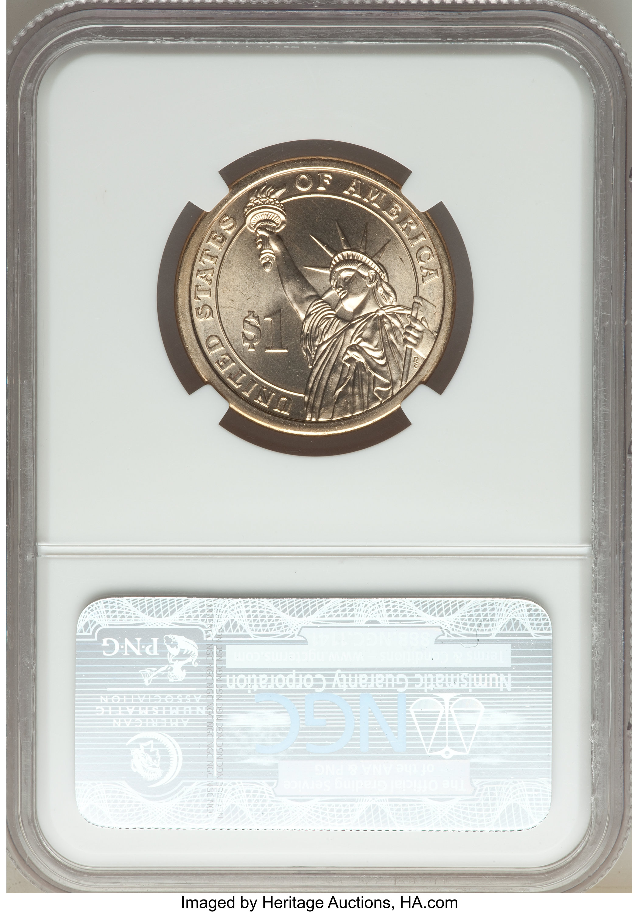 image for: 2009-P $1 Zachary Taylor,  Missing Edge Lettering, MS67 NGC. NGC Census: (0/0). PCGS Population: (9/0)....