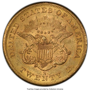 image for: 1859-S $20 MS61 PCGS. The 1859-S Liberty double eagle is often available in circulated grades, but in the years following t...