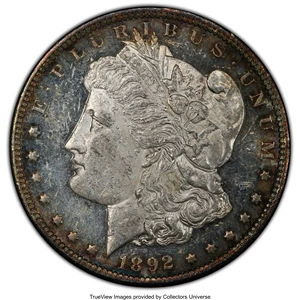 image for: 1892-CC $1 MS61 Prooflike PCGS. PCGS Population: (62/385). NGC Census: (60/223). CDN: $1,300 Whsle. Bid for NGC/PCGS MS61. ...