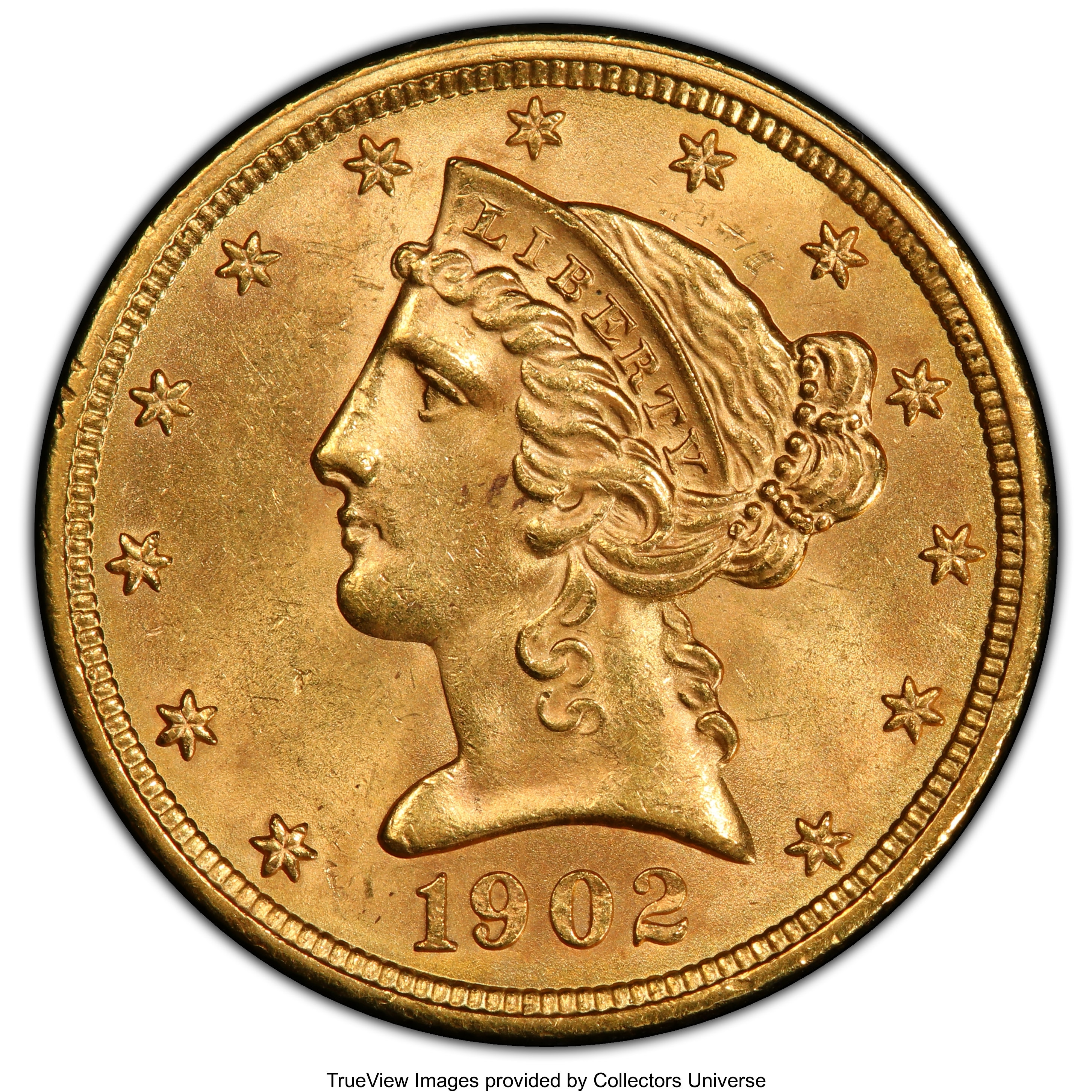 image for: 1902 $5 MS64 PCGS. PCGS Population: (105/32). NGC Census: (104/21). CDN: $850 Whsle. Bid for NGC/PCGS MS64. Mintage 172,400...