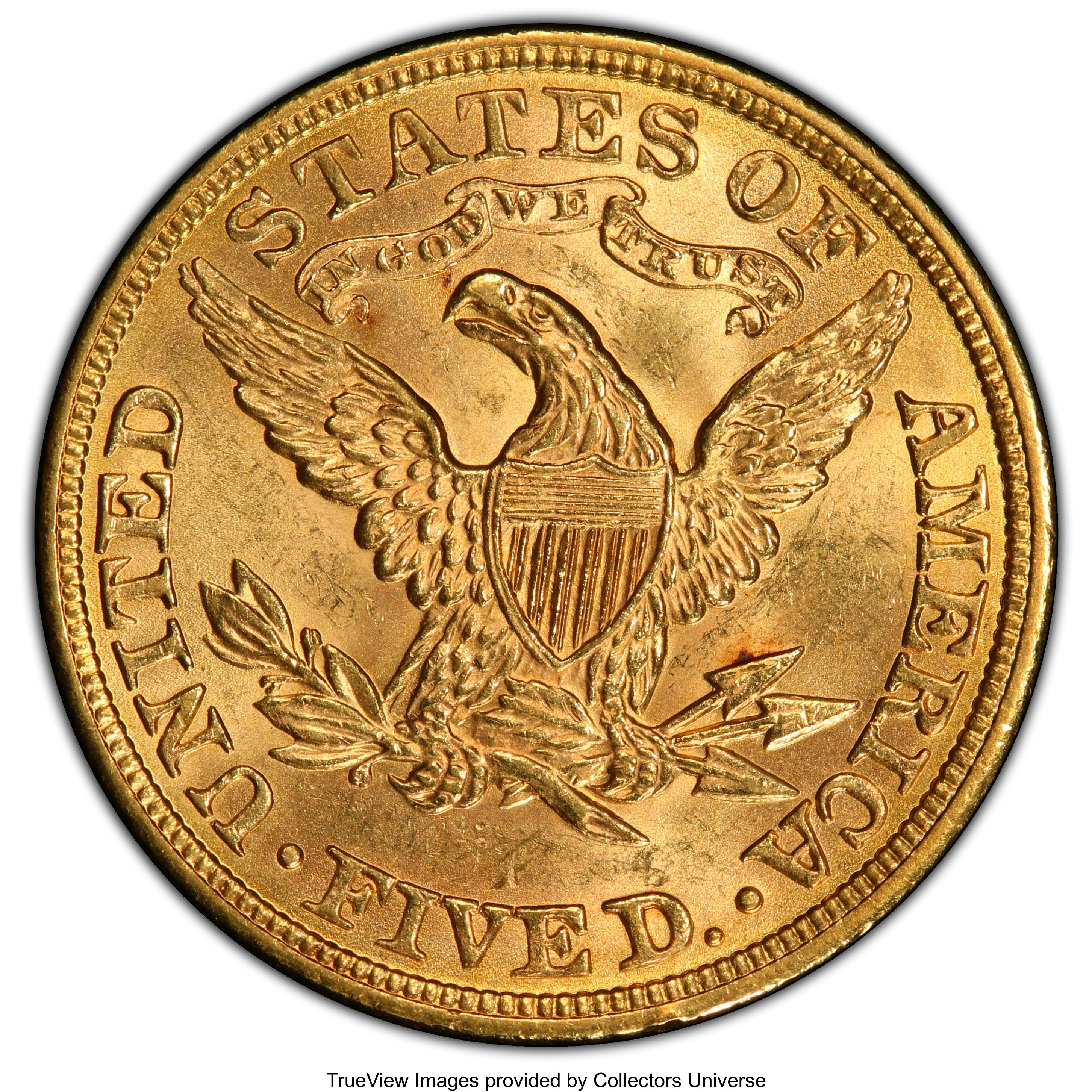 image for: 1902 $5 MS64 PCGS. PCGS Population: (105/32). NGC Census: (104/21). CDN: $850 Whsle. Bid for NGC/PCGS MS64. Mintage 172,400...