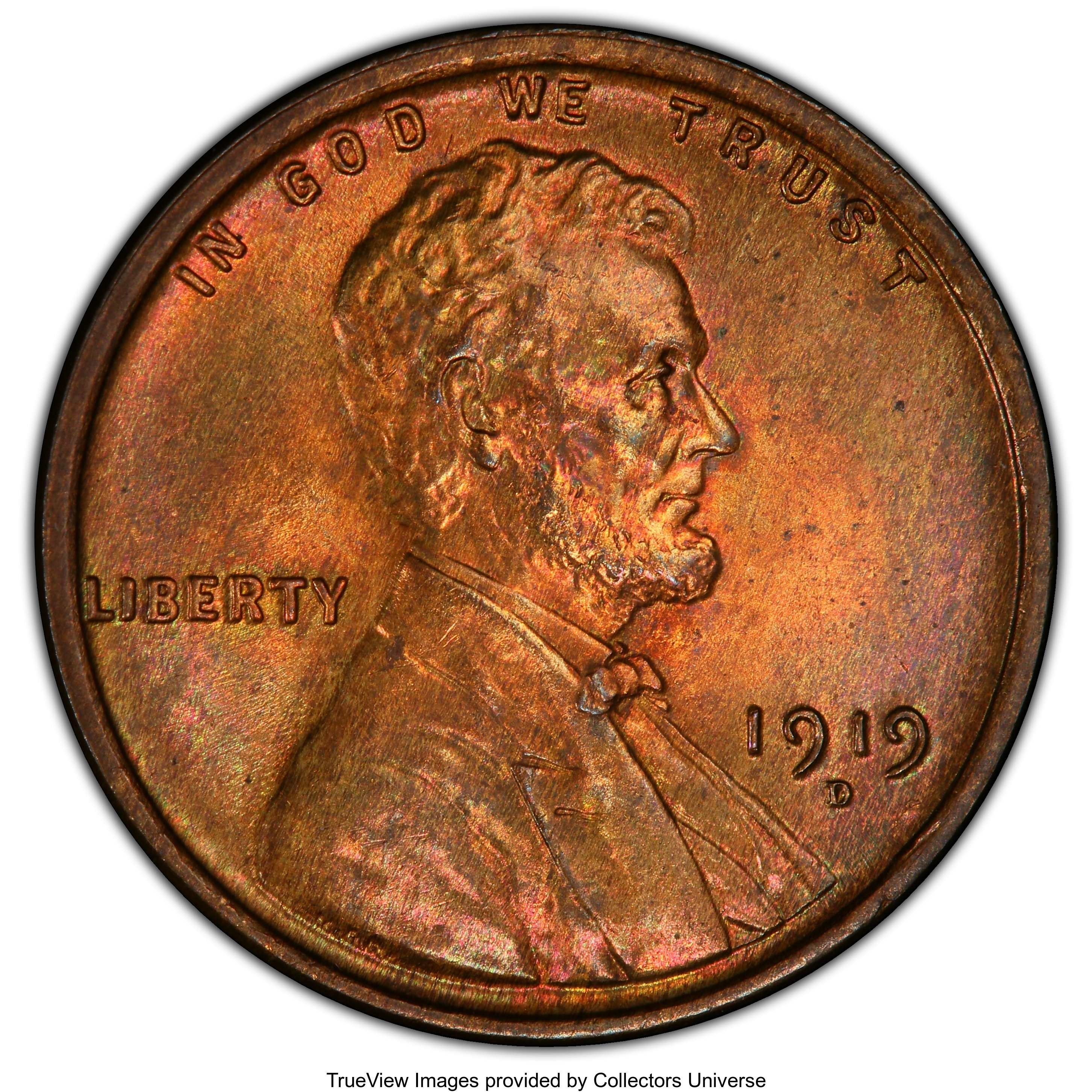 image for: 1919-D 1C MS65 Red and Brown PCGS. CAC. PCGS Population: (49/5). NGC Census: (36/5). CDN: $775 Whsle. Bid for NGC/PCGS MS65...