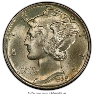 image for: 1939 10C MS67+ Full Bands PCGS. CAC. PCGS Population: (132/16 and 47/0+). NGC Census: (52/3 and 7/0+). CDN: $600 Whsle. Bid...