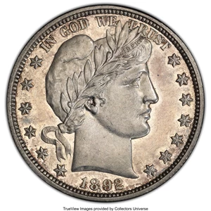 image for: 1892 50C PR62 PCGS. PCGS Population: (53/231 and 0/4+). NGC Census: (18/209 and 0/0+). CDN: $660 Whsle. Bid for NGC/PCGS PR...