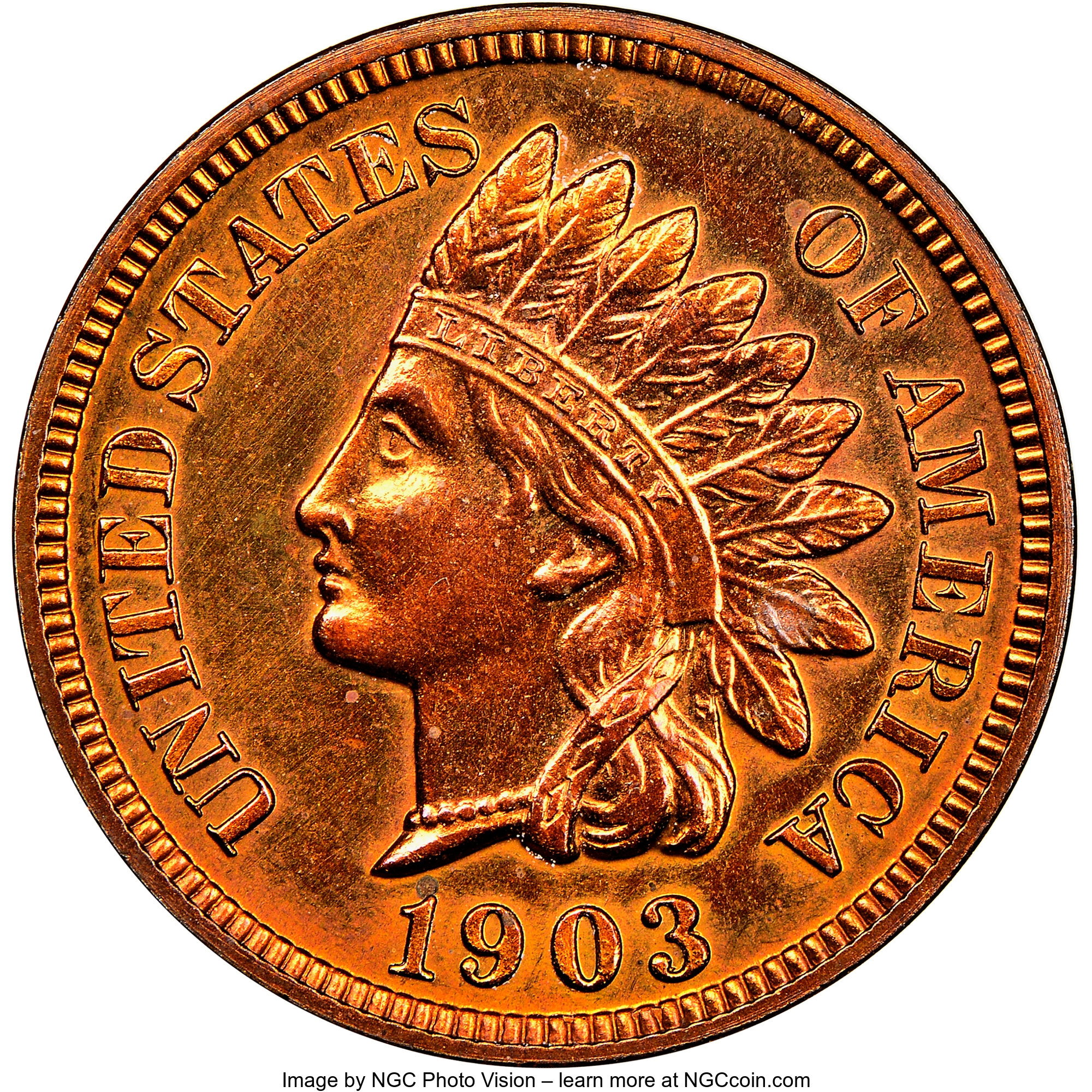 image for: 1903 1C PR64+ Red NGC. NGC Census: (27/40). PCGS Population: (52/88). CDN: $450 Whsle. Bid for NGC/PCGS PR64. Mintage 1,790...