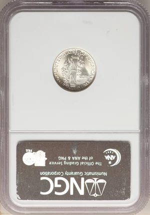 image for: 1937-D 10C MS68 Full Bands NGC. NGC Census: (16/0). PCGS Population: (18/0). Mintage 14,146,000. ...