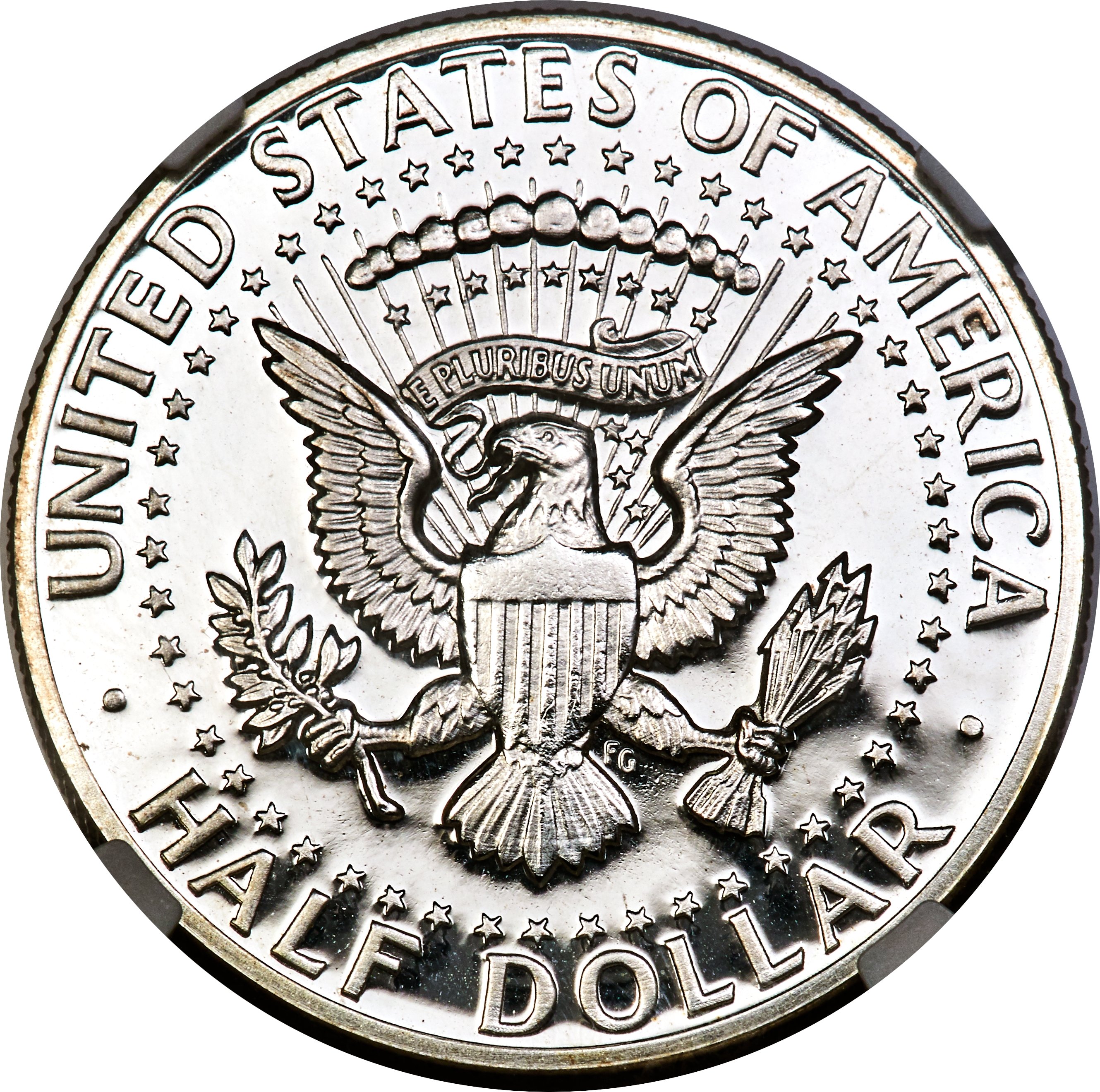 image for: 1964 50C Accented Hair PR68 Ultra Cameo NGC. The Accented Hair variant of the 1964 proof Kennedy half dollar is significant...