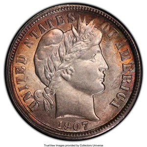 image for: 1907-O 10C MS65 PCGS. PCGS Population: (22/18 and 0/4+). NGC Census: (19/17 and 0/0+). CDN: $900 Whsle. Bid for NGC/PCGS MS...