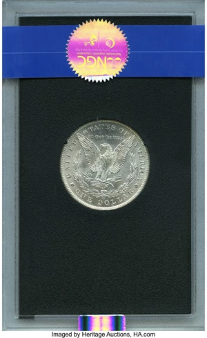 image for: 1885-O $1 GSA MS65 NGC. NGC Census: (0/0). PCGS Population: (5/0). CDN: $525 Whsle. Bid for NGC/PCGS MS65. Mintage 9,185,00...
