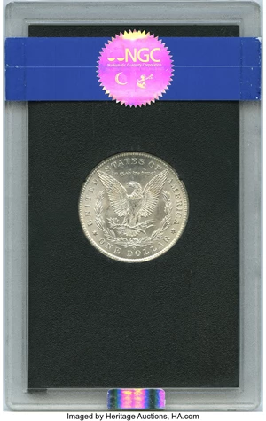 image for: 1885-O $1 GSA MS65 NGC. NGC Census: (0/0). PCGS Population: (5/0). CDN: $525 Whsle. Bid for NGC/PCGS MS65. Mintage 9,185,00...