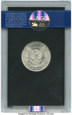 image for: 1885-O $1 GSA MS65 NGC. NGC Census: (0/0). PCGS Population: (5/0). CDN: $525 Whsle. Bid for NGC/PCGS MS65. Mintage 9,185,00...
