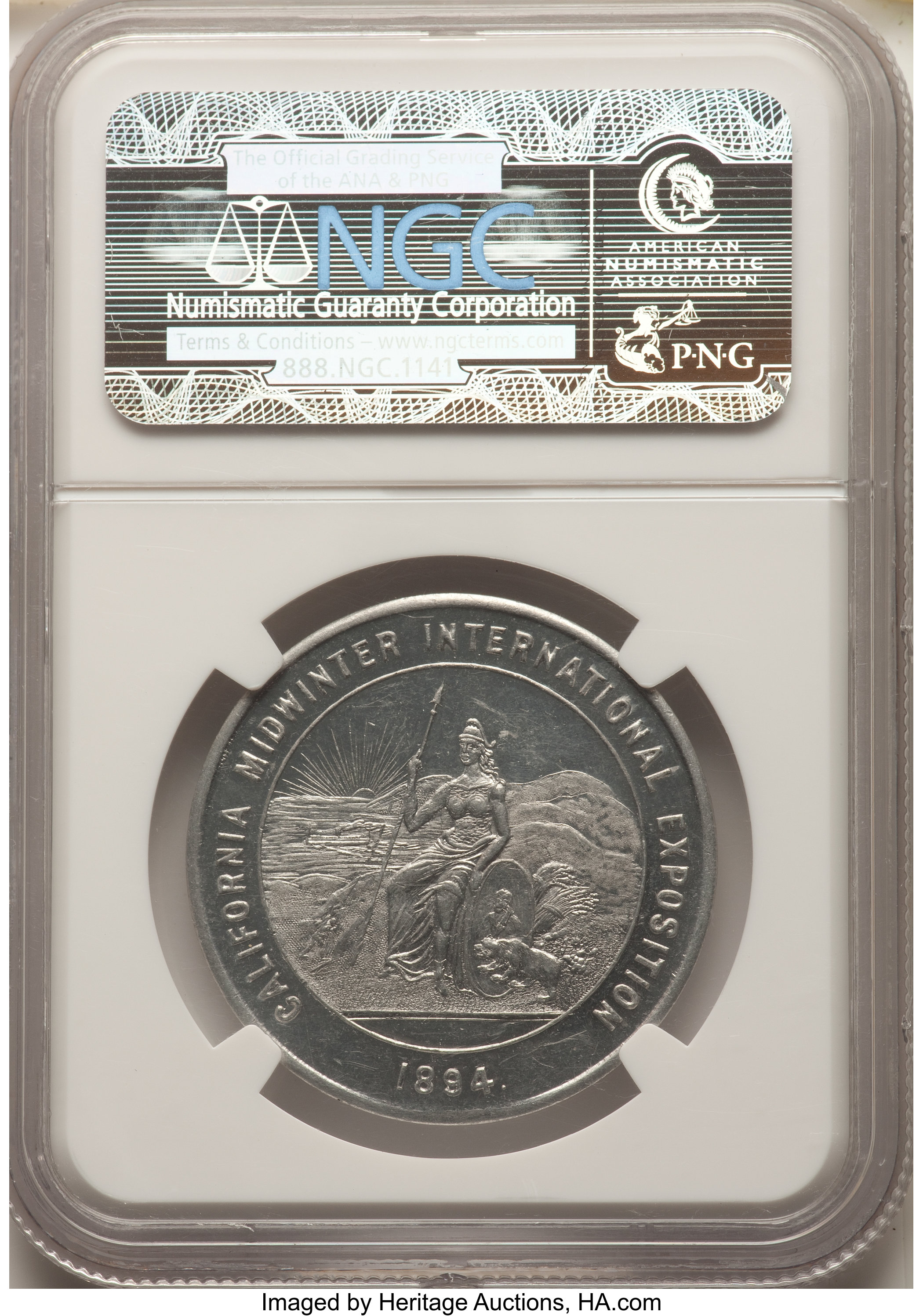 image for: 1894 Medal HK-260 California Midwinter Exposition MS63 NGC. NGC Census: (0/0). PCGS Population: (0/0).  ...