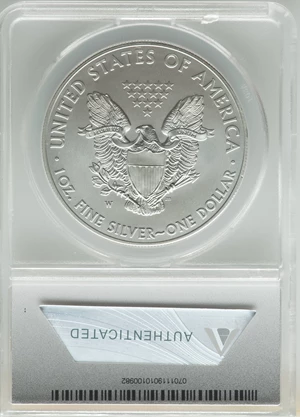 image for: 2014-W $1 Silver Eagle, Burnished 70 ANACS. ...