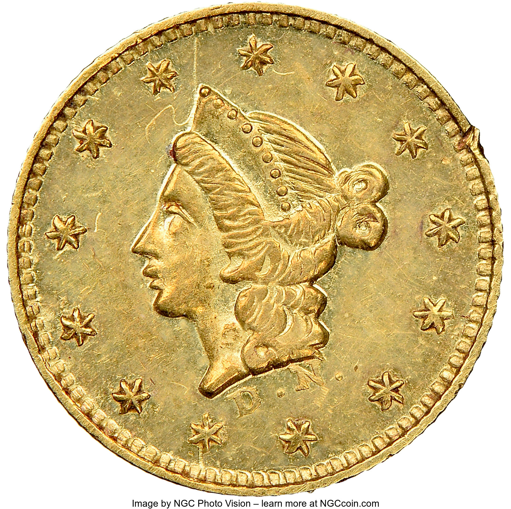 image for: 1853 50C Liberty Round 50 Cents, BG-409, R.3, MS62 NGC. NGC Census: (11/12). PCGS Population: (40/28)....