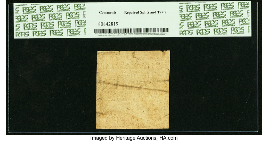 image for: Rhode Island May 22, 1777 $1/6 PCGS Very Fine 20....