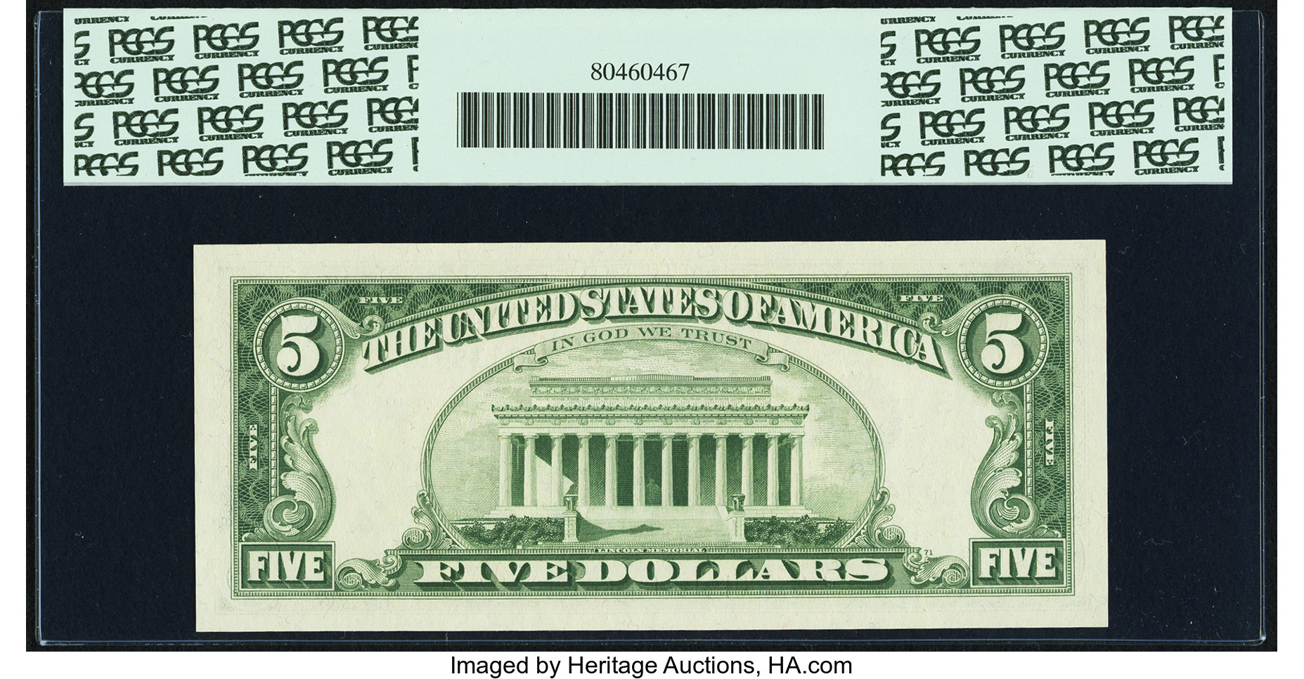 image for: Fr. 1968-C* $5 1963A Federal Reserve Star Note. PCGS Superb Gem New 68PPQ....