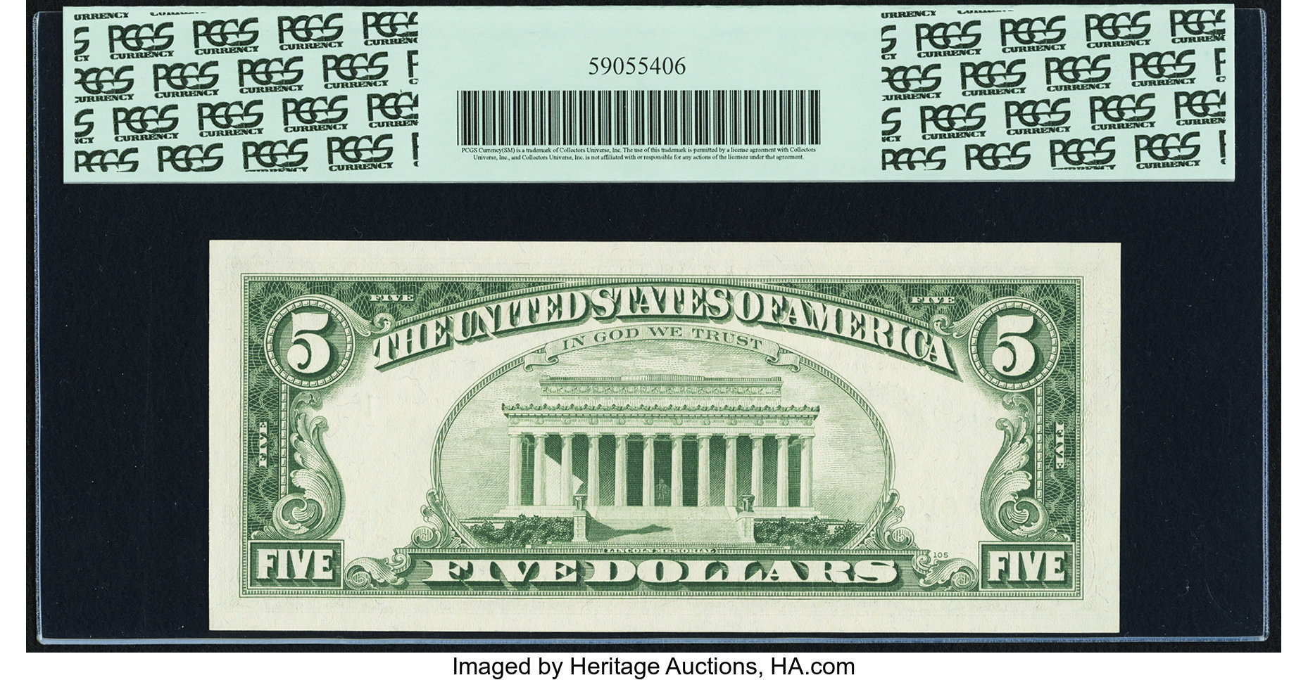 image for: Fr. 1969-A* $5 1969 Federal Reserve Star Note. PCGS Gem New 66PPQ....