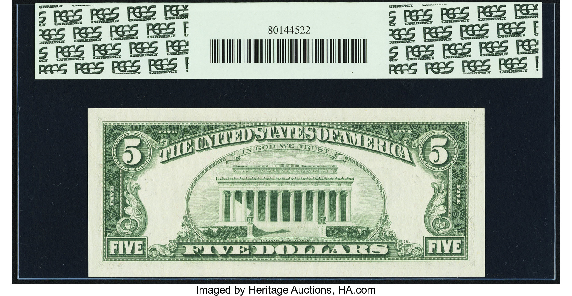 image for: Fr. 1971-D $5 1969B Federal Reserve Note. PCGS Gem New 66PPQ....