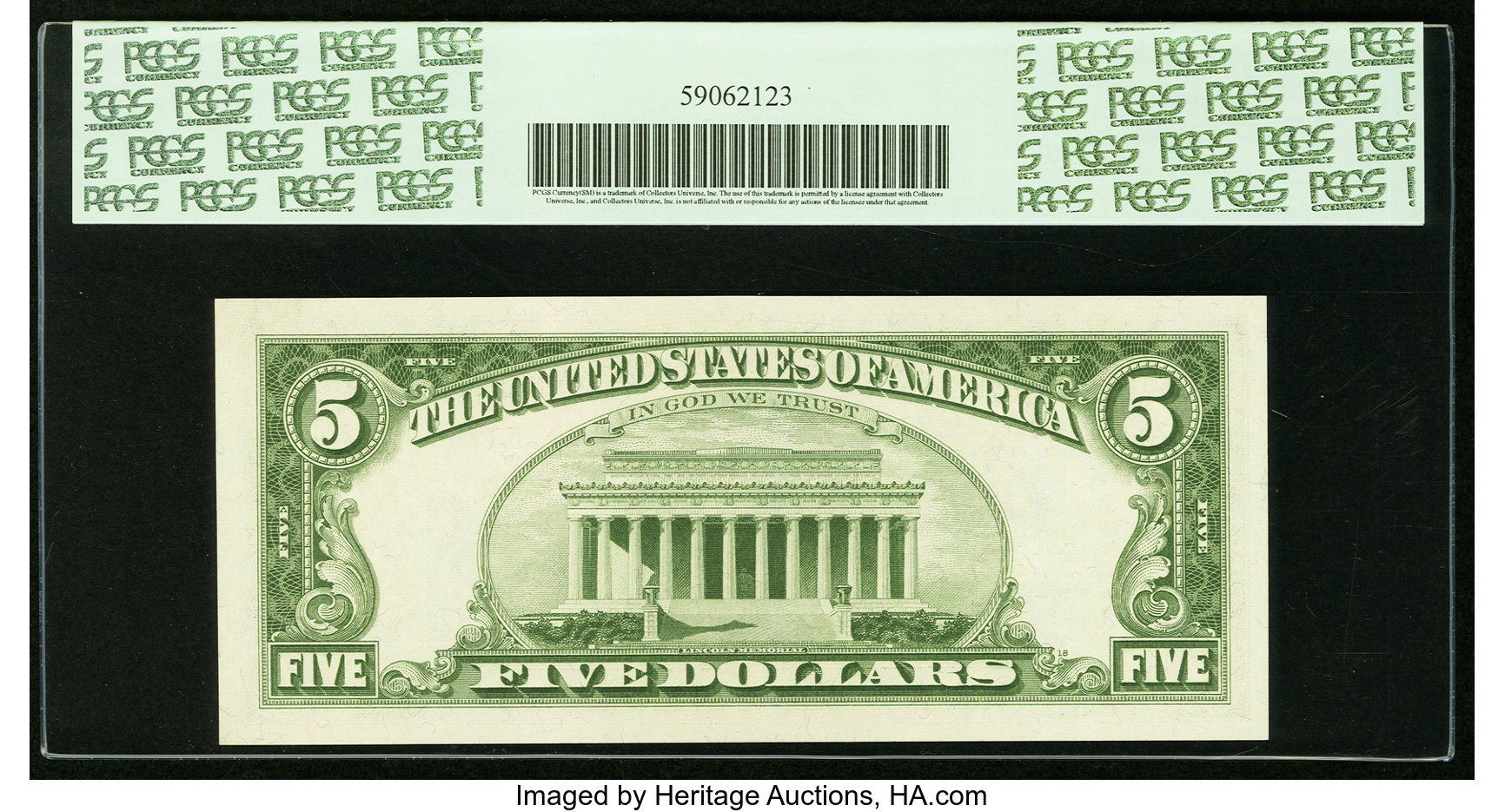 image for: Fr. 1967-D $5 1963 Federal Reserve Note. PCGS Superb Gem New 67PPQ....