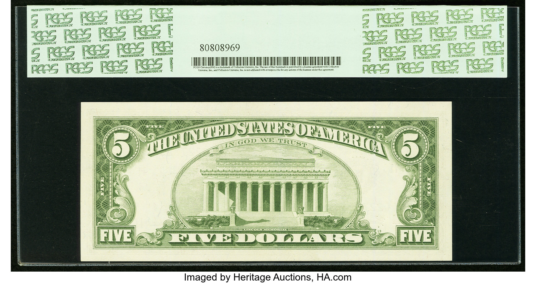 image for: Fr. 1967-K $5 1963 Federal Reserve Note. PCGS Gem New 66PPQ....