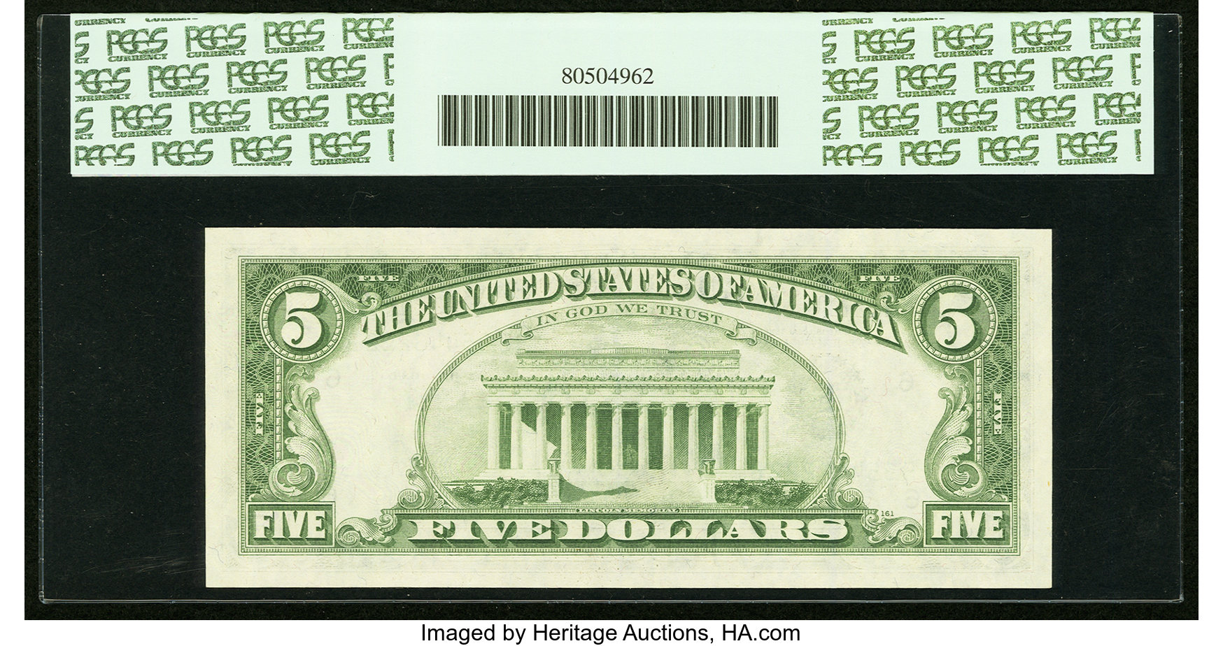 image for: Fr. 1972-F $5 1969C Federal Reserve Note. PCGS Superb Gem New 67PPQ....