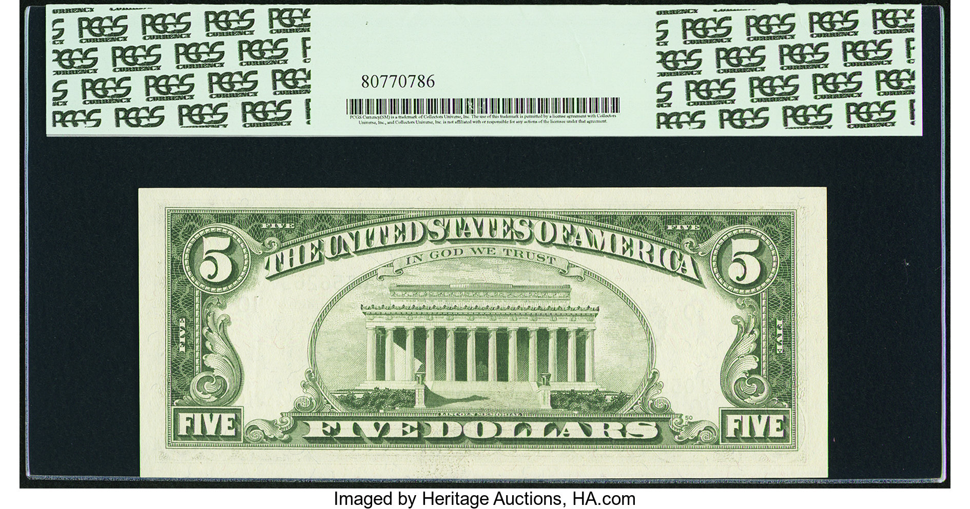 image for: Fr. 1968-J* $5 1963A Federal Reserve Star Note. PCGS Gem New 65PPQ....