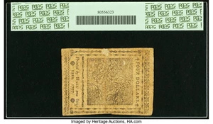image for: Continental Currency May 20, 1777 $4 PCGS Apparent Very Fine 25....