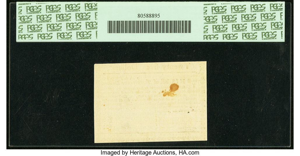 image for: Virginia May 7, 1781 $25 PCGS Apparent Choice About New 58....