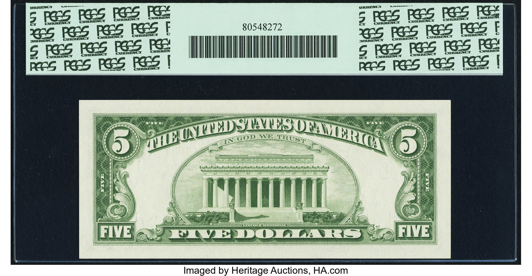image for: Fr. 1968-A $5 1963A Federal Reserve Note. PCGS Superb Gem New 68PPQ....