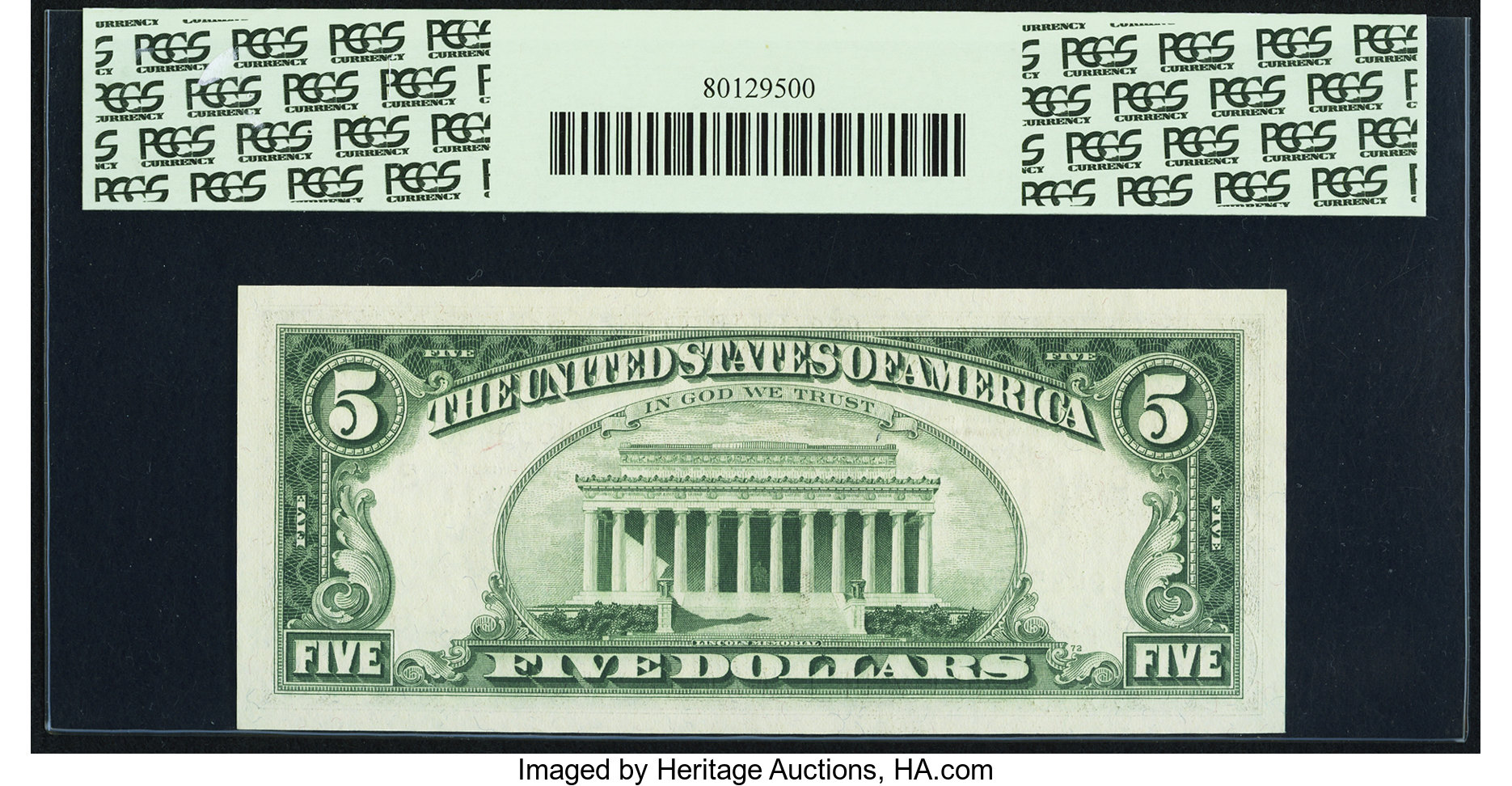 image for: Fr. 1969-H $5 1969 Federal Reserve Note. PCGS Superb Gem New 67PPQ....