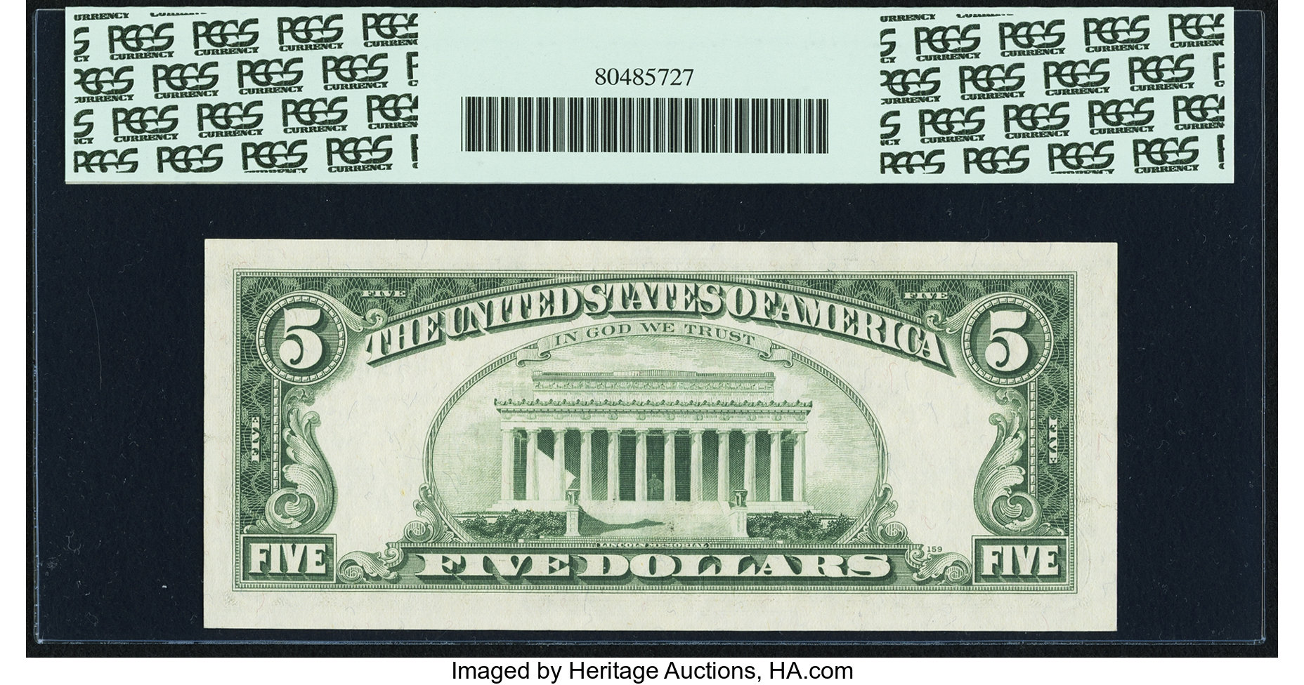 image for: Fr. 1970-A $5 1969A Federal Reserve Note. PCGS Gem New 66PPQ....