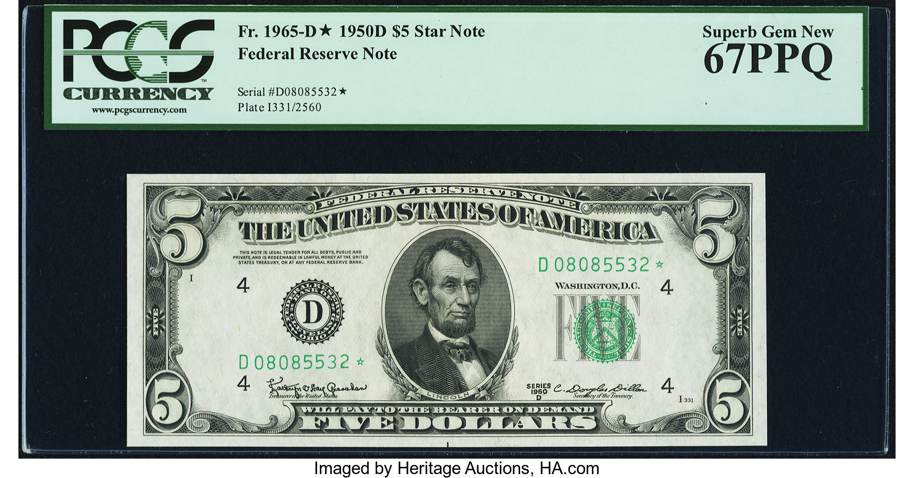 1950D $5 Replacement, Cleveland (Fr. 1965D*)