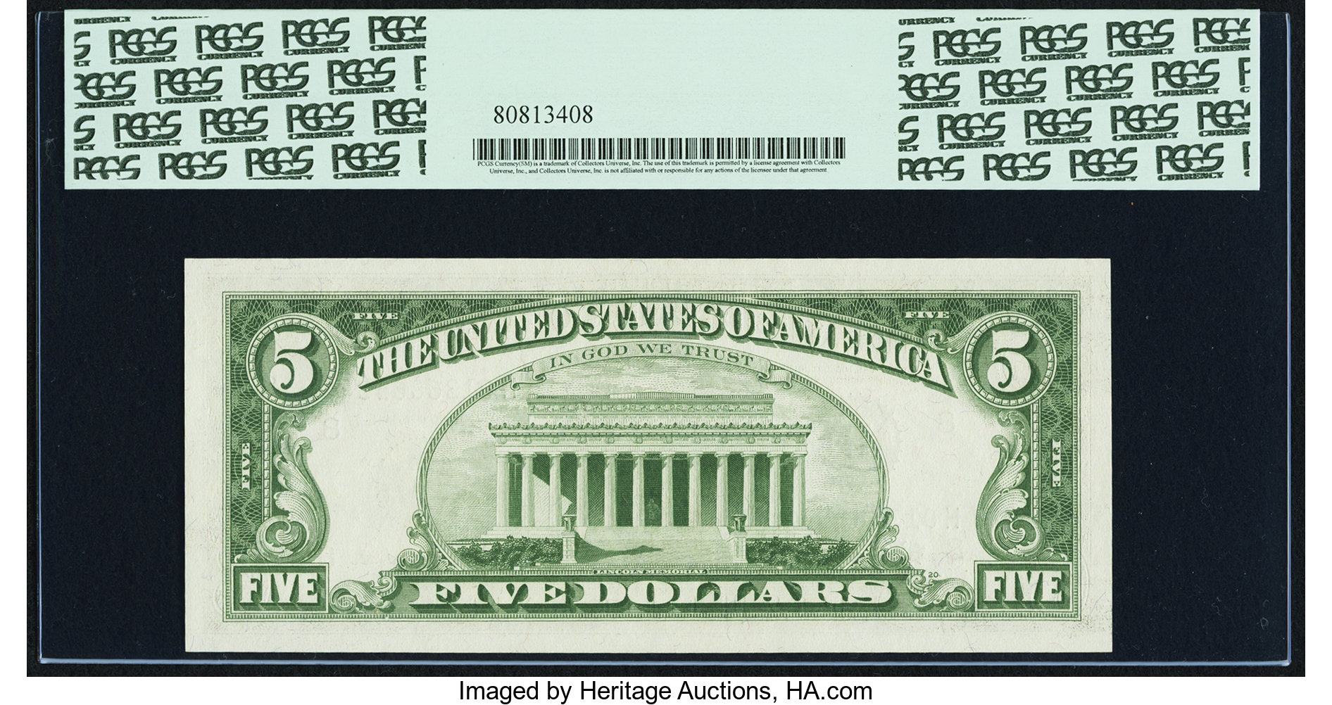 image for: Fr. 1967-H* $5 1963 Federal Reserve Star Note. PCGS Gem New 66PPQ....