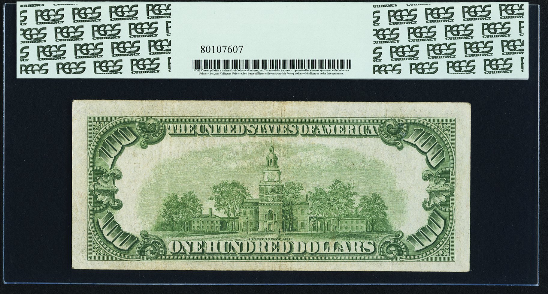 image for: Fr. 2157-E* $100 1950 Mule Federal Reserve Star Note. PCGS Extremely Fine 40PPQ....