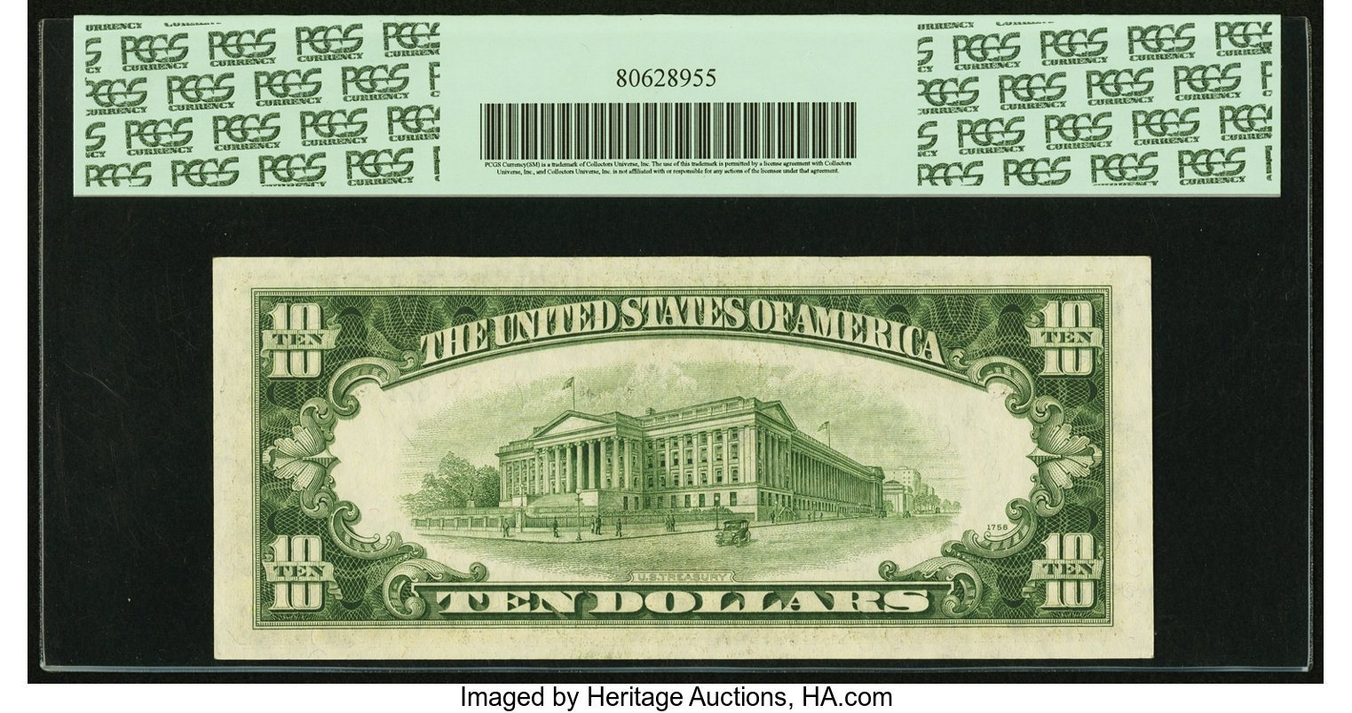 image for: Fr. 2013-D* $10 1950C Federal Reserve Star Note. PCGS Very Choice New 64PPQ....