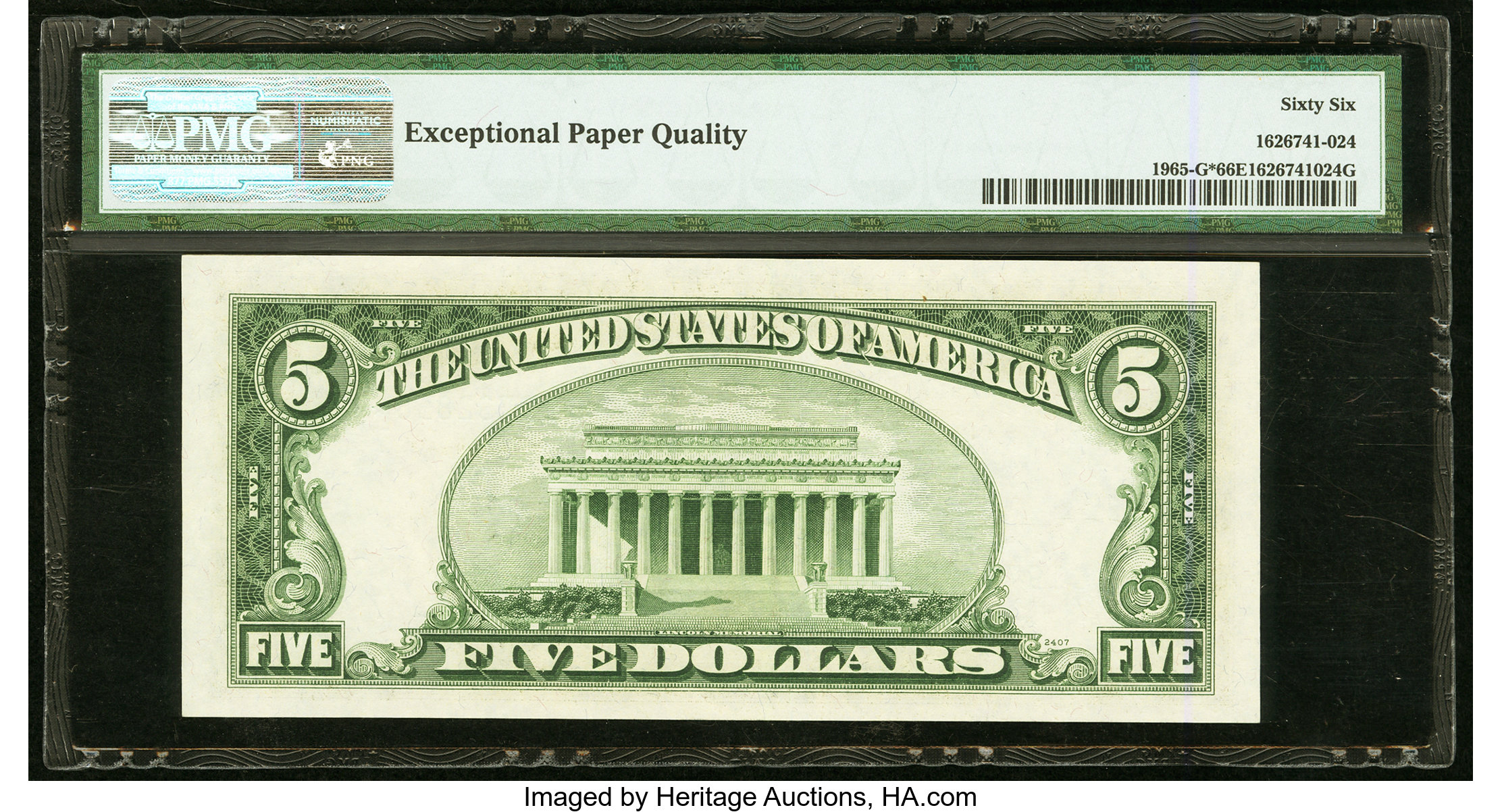 image for: Fr. 1965-G* $5 1950D Federal Reserve Star Note. PMG Gem Uncirculated 66 EPQ....