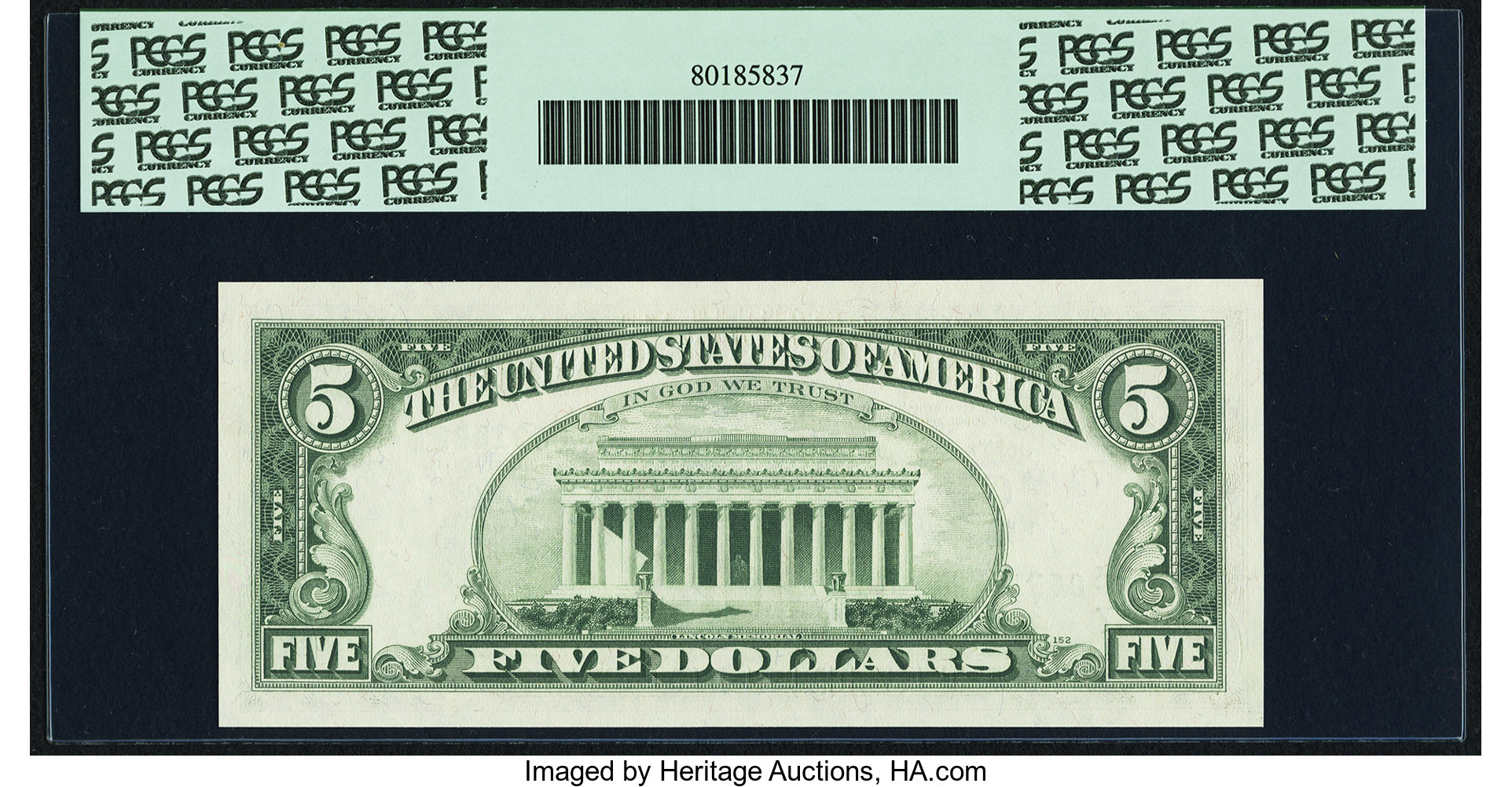 image for: Fr. 1970-G* $5 1969A Federal Reserve Star Note. PCGS Superb Gem New 68PPQ....